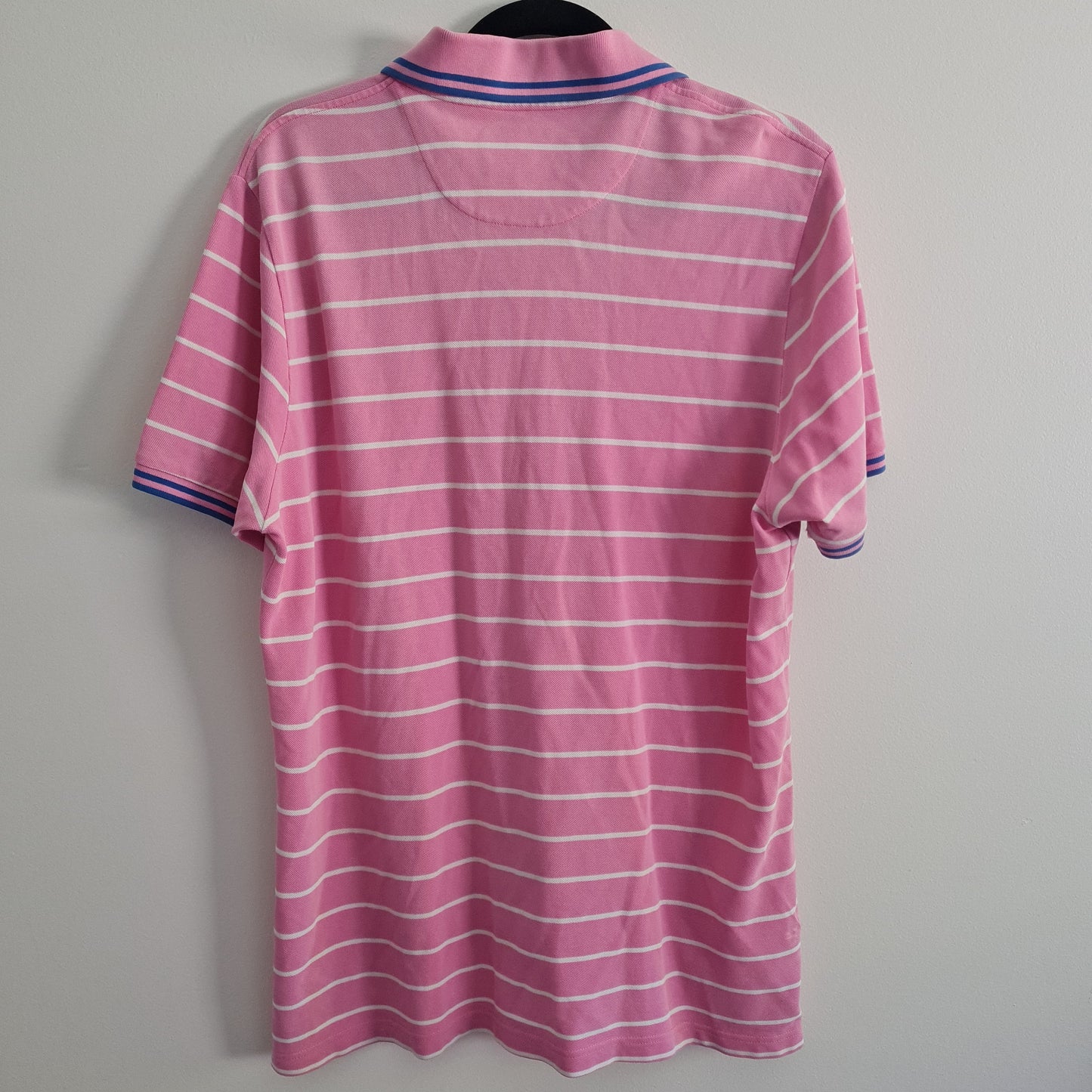 Oxford Company Pink White Collard Shirt Size L