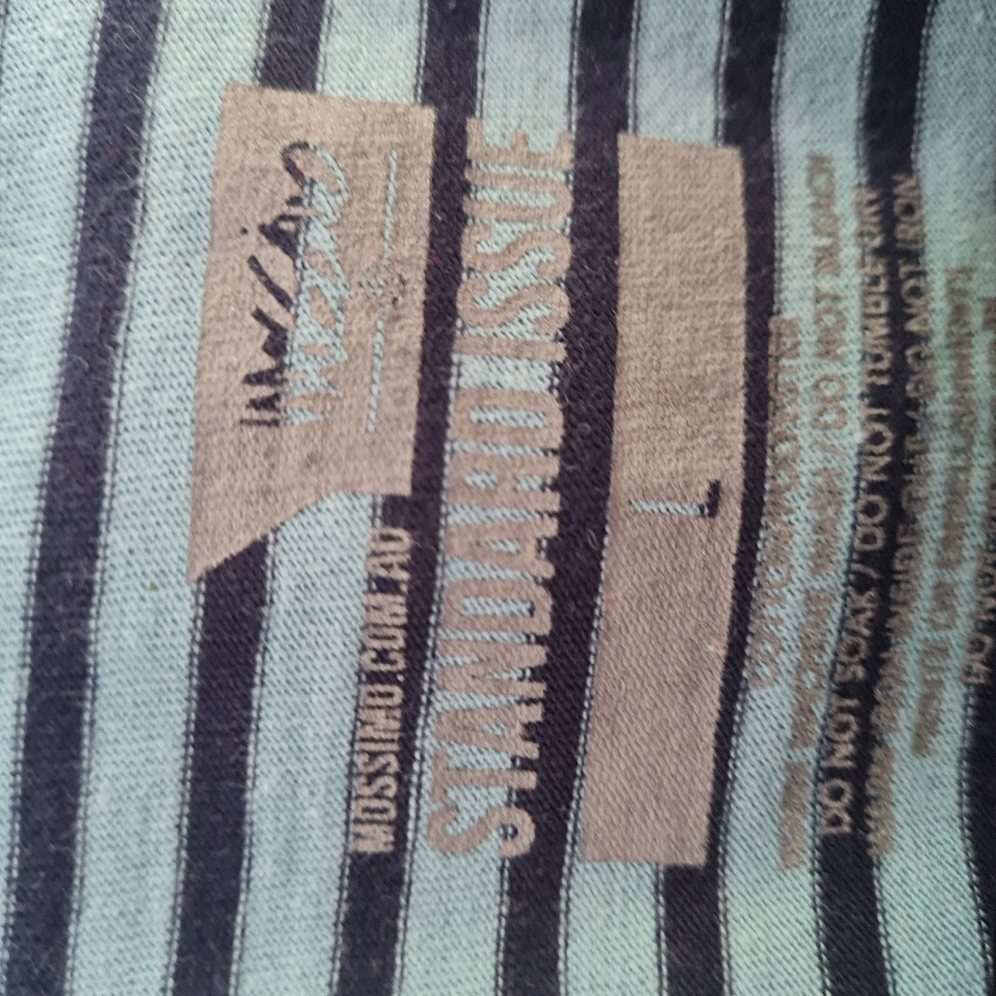 Mossimo Blue striped T-Shirt Size L