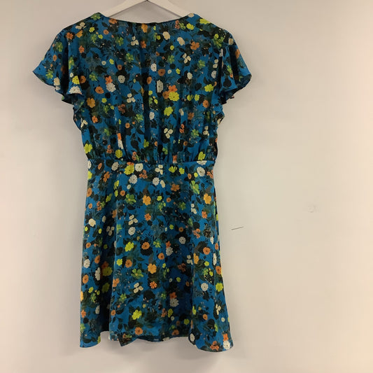 Zara Blue Floral Dress Size S