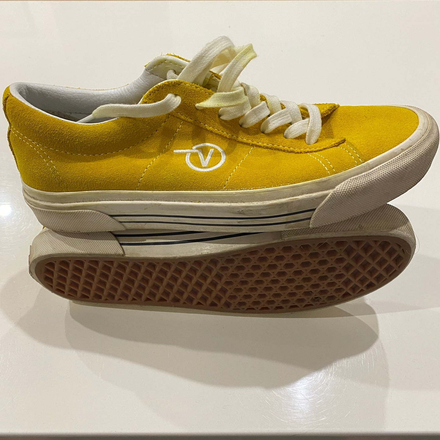 Vans Men's Yellow Suede Shoes
